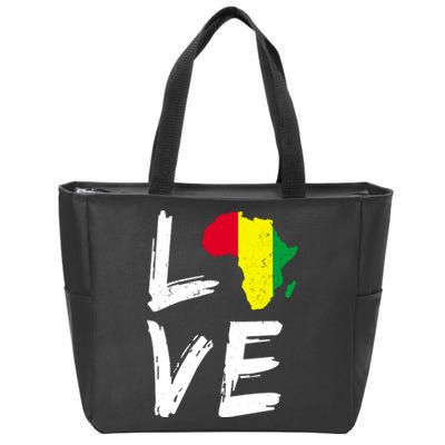 Love Africa Logo Zip Tote Bag