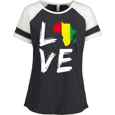 Love Africa Logo Enza Ladies Jersey Colorblock Tee