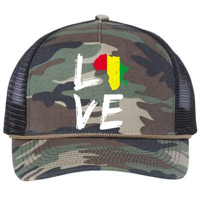 Love Africa Logo Retro Rope Trucker Hat Cap