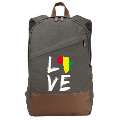 Love Africa Logo Cotton Canvas Backpack