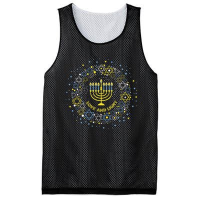 Love and Light Hanukkah  Jew Menorah Jewish Chanukah Mesh Reversible Basketball Jersey Tank