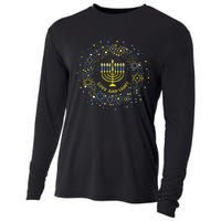 Love and Light Hanukkah  Jew Menorah Jewish Chanukah Cooling Performance Long Sleeve Crew