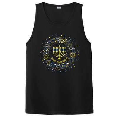 Love and Light Hanukkah  Jew Menorah Jewish Chanukah PosiCharge Competitor Tank