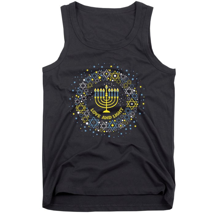 Love and Light Hanukkah  Jew Menorah Jewish Chanukah Tank Top