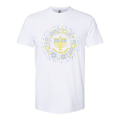 Love and Light Hanukkah  Jew Menorah Jewish Chanukah Softstyle CVC T-Shirt