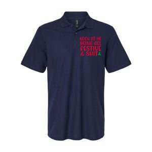 Look At Me Being All Festive & Shit Funny Christmas Meme Softstyle Adult Sport Polo