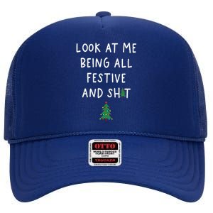 look at me being all festive High Crown Mesh Back Trucker Hat