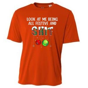 Look at Me Being All Festive Funny Christmas Humor  Cooling Performance Crew T-Shirt