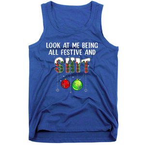 Look at Me Being All Festive Funny Christmas Humor  Tank Top