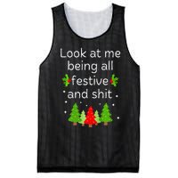 Look At Me Being All Festive And Shits Humorous Xmas Meme Mesh Reversible Basketball Jersey Tank