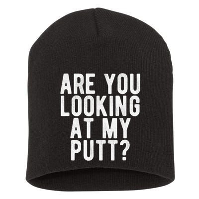 Looking At My Putt Golf Golfing Player Golfer Coach Short Acrylic Beanie