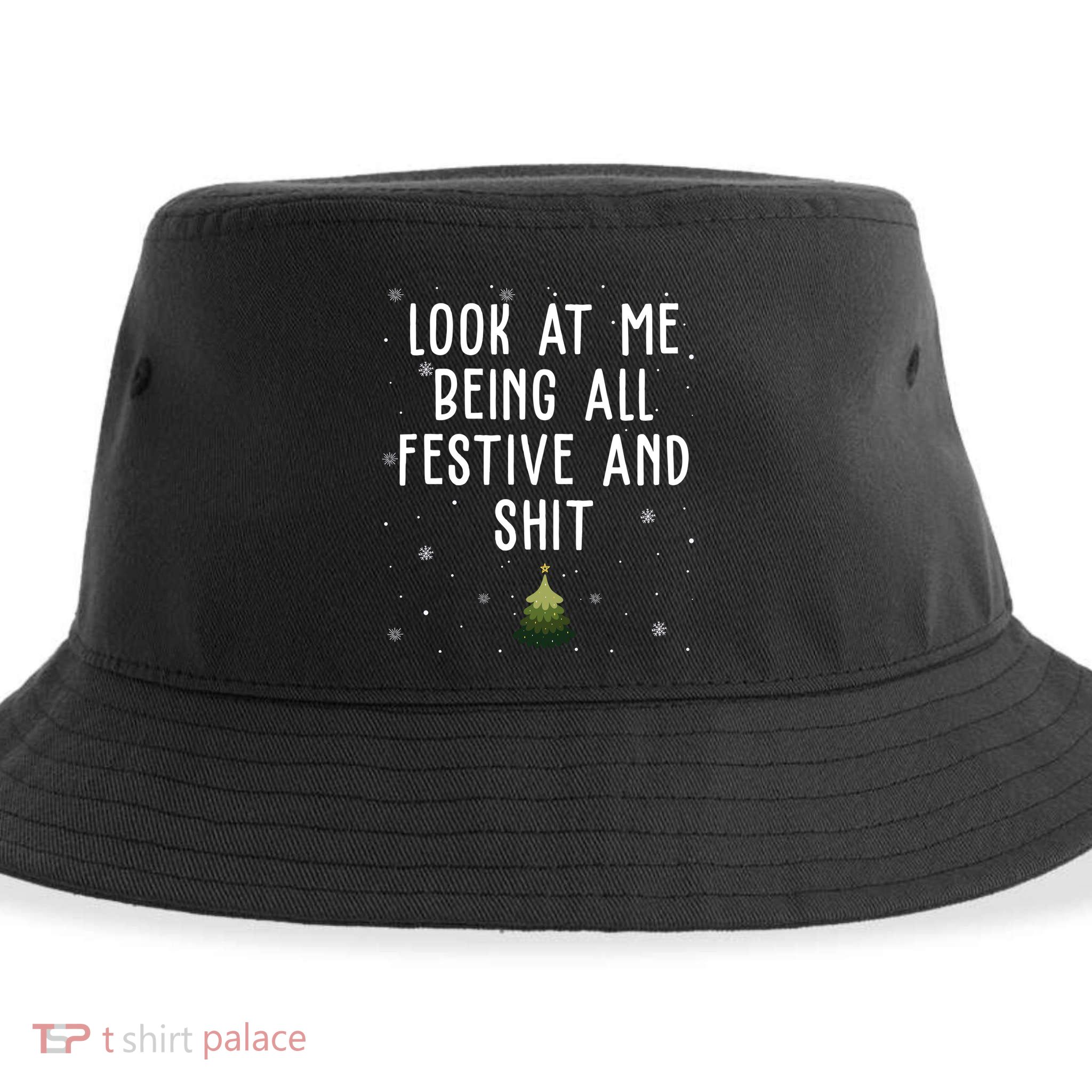 Look At Me Being All Festive And Shit Holiday Sustainable Bucket Hat