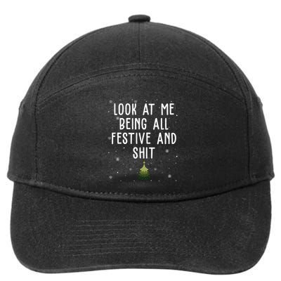 Look At Me Being All Festive And Shit Holiday 7-Panel Snapback Hat