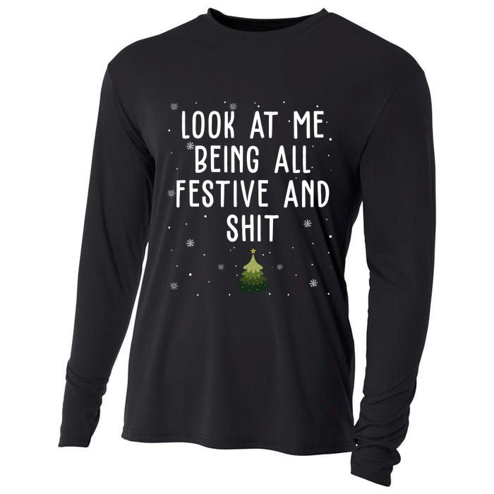 Look At Me Being All Festive And Shit Holiday Cooling Performance Long Sleeve Crew