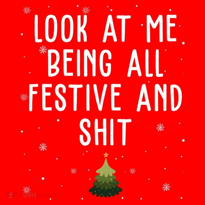 Look At Me Being All Festive And Shit Holiday Short Acrylic Beanie