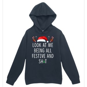 Look At Me Being All Festive And Shit Funny Christmas Tree Urban Pullover Hoodie