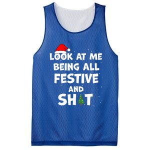 Look At Me Being All Festive Christmas Matching Family  Mesh Reversible Basketball Jersey Tank