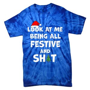 Look At Me Being All Festive Christmas Matching Family  Tie-Dye T-Shirt