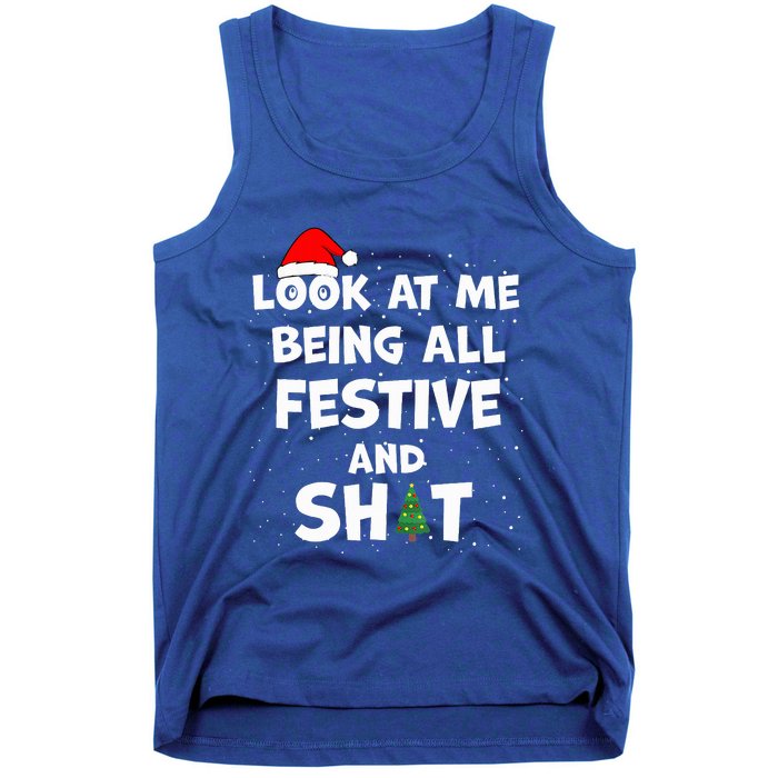 Look At Me Being All Festive Christmas Matching Family  Tank Top