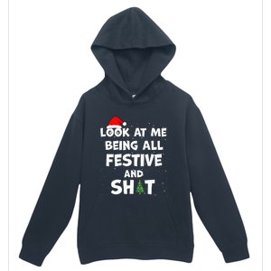 Look At Me Being All Festive Christmas Matching Family  Urban Pullover Hoodie