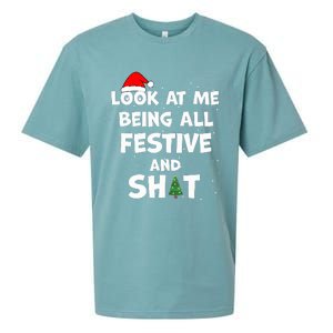 Look At Me Being All Festive Christmas Matching Family  Sueded Cloud Jersey T-Shirt