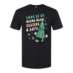 Look At Me Being All Festive Funny Retro Christmas Tree Softstyle CVC T-Shirt