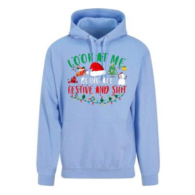 Look at Me Being All Festive and Shit Funny Christmas Santa Swea Unisex Surf Hoodie