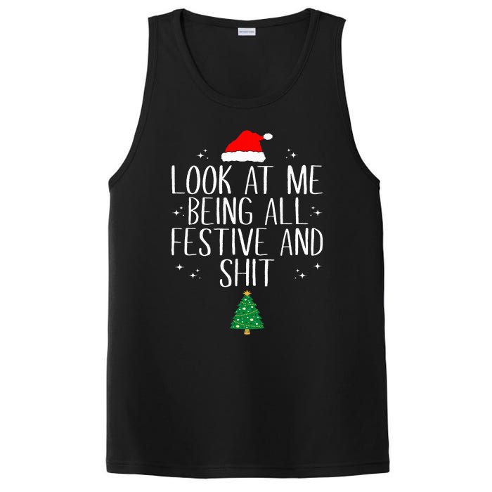 Look At Me Being All Festive And Shit Funny Christmas PosiCharge Competitor Tank