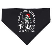 Look At Me Being All Festive And Shit Funny Christmas Tree  USA-Made Doggie Bandana