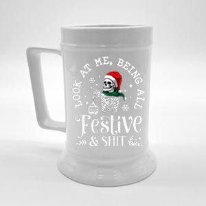 Look At Me Being All Festive And Shit Funny Christmas Tree  Beer Stein