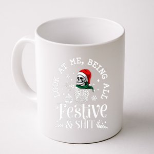 Look At Me Being All Festive And Shit Funny Christmas Tree  Coffee Mug