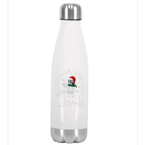 Look At Me Being All Festive And Shit Funny Christmas Tree  Stainless Steel Insulated Water Bottle