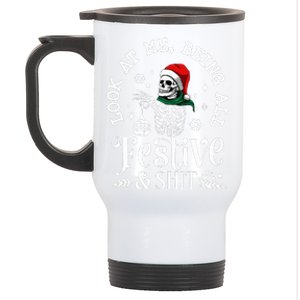 Look At Me Being All Festive And Shit Funny Christmas Tree  Stainless Steel Travel Mug