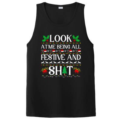 Look At Me Being All Festive And Shit Humorous Christmas  PosiCharge Competitor Tank