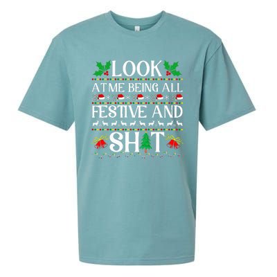 Look At Me Being All Festive And Shit Humorous Christmas  Sueded Cloud Jersey T-Shirt