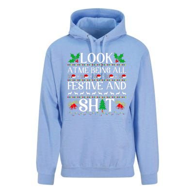 Look At Me Being All Festive And Shit Humorous Christmas  Unisex Surf Hoodie