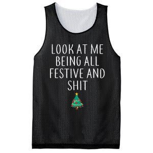 Look At Me Being All Festive And Shits Xmas Mesh Reversible Basketball Jersey Tank