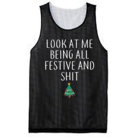 Look At Me Being All Festive And Shits Xmas Mesh Reversible Basketball Jersey Tank