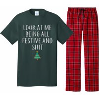 Look At Me Being All Festive And Shits Humorous Xmas Pajama Set