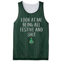 Look At Me Being All Festive And Shits Humorous Xmas Mesh Reversible Basketball Jersey Tank