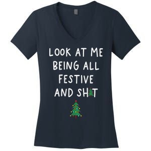 Look At Me Being All Festive Women's V-Neck T-Shirt