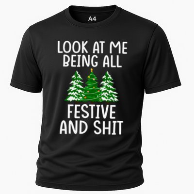 Look At Me Being All Festive And Shit Humorous Xmas Performance Shirt