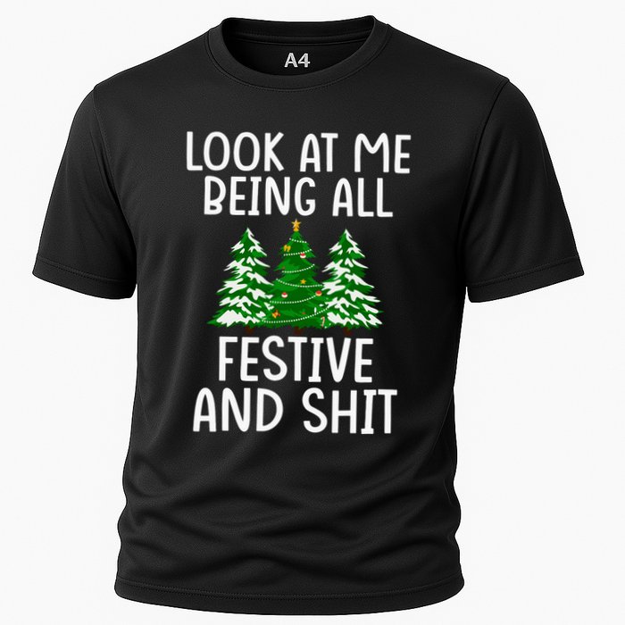 Look At Me Being All Festive And Shit Humorous Xmas Performance Shirt