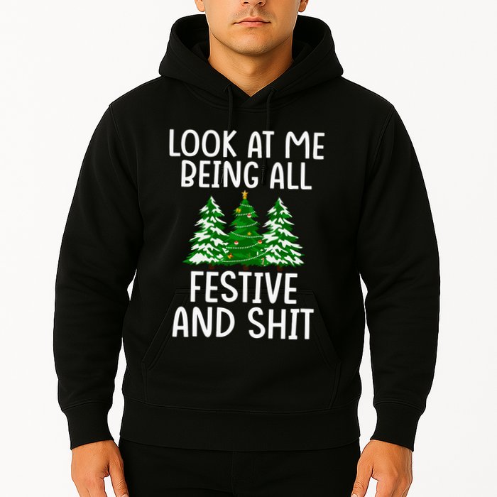 Look At Me Being All Festive And Shit Humorous Xmas Hoodie