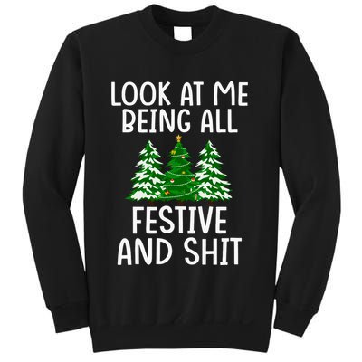 Look At Me Being All Festive And Shit Humorous Xmas Sweatshirt