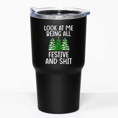 Look At Me Being All Festive And Shit Humorous Xmas Tumbler