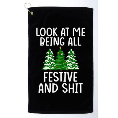 Look At Me Being All Festive And Shit Humorous Xmas Golf Towel