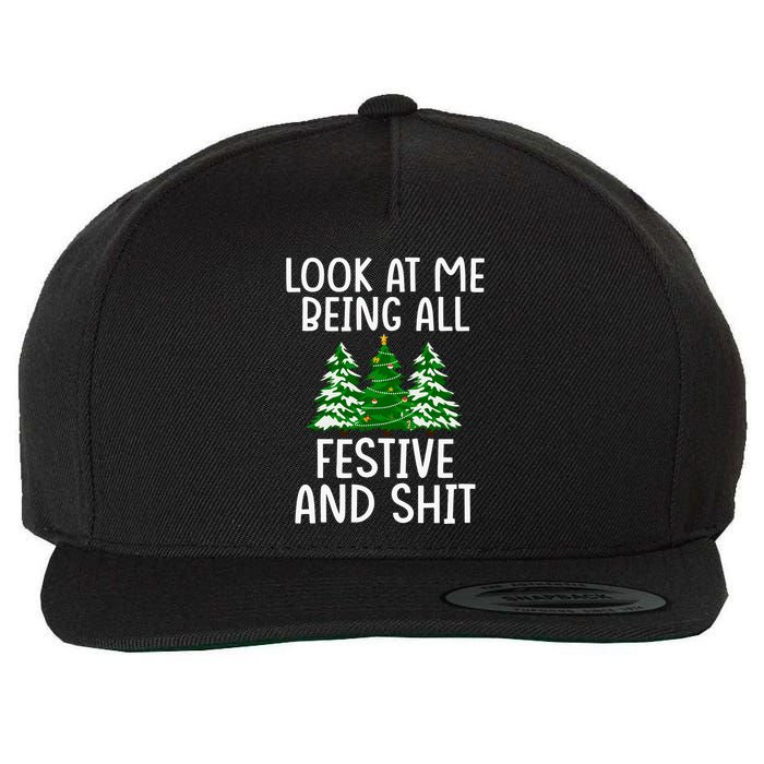 Look At Me Being All Festive And Shit Humorous Xmas Wool Snapback Cap