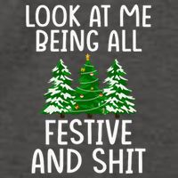 Look At Me Being All Festive And Shit Humorous Xmas Vector Backpack