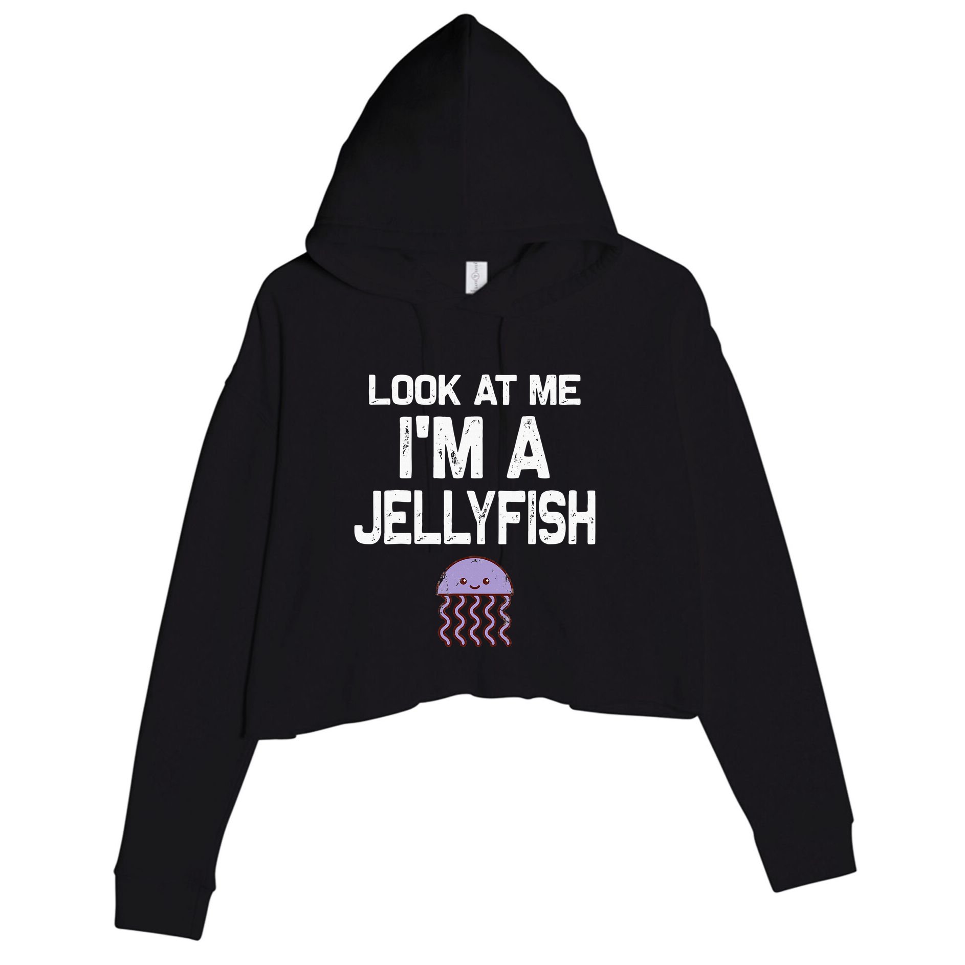 Look at me I'm a Jellyfish Halloween Costume  Crop Fleece Hoodie